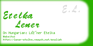 etelka lener business card